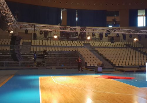 Montaje De Grada Y Escenario Supercopa De Baloncesto ACB